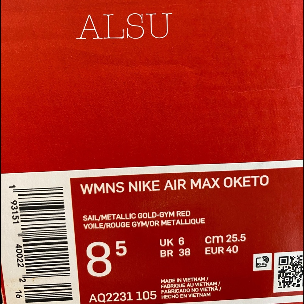 Nike Air Max Oketo Sail Gold Canvas W AUTHENTIC - Picture 7 of 8